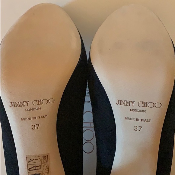 Jimmy Choo Sepia Suede/Glitter Pumps Size 37 - Picture 11 of 12